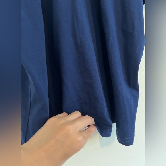 J.Crew Womens Navy Blue Off-Shoulder Top $59.50 Casual Tie Bow Back Cinched Chic - Picture 9 of 13